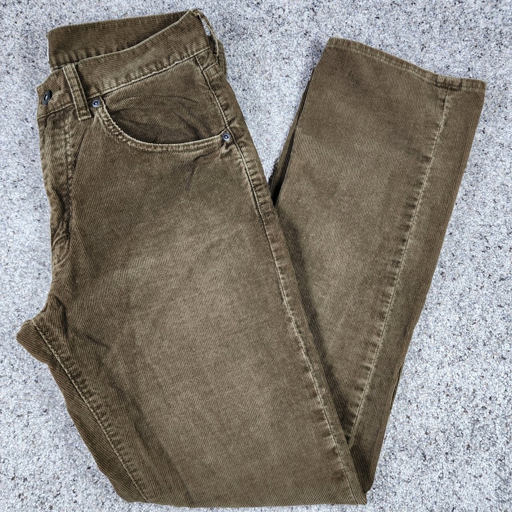J.Crew Corduroy Pants Mens 30x32 Straight Leg 100% Cotton Brown Excellent